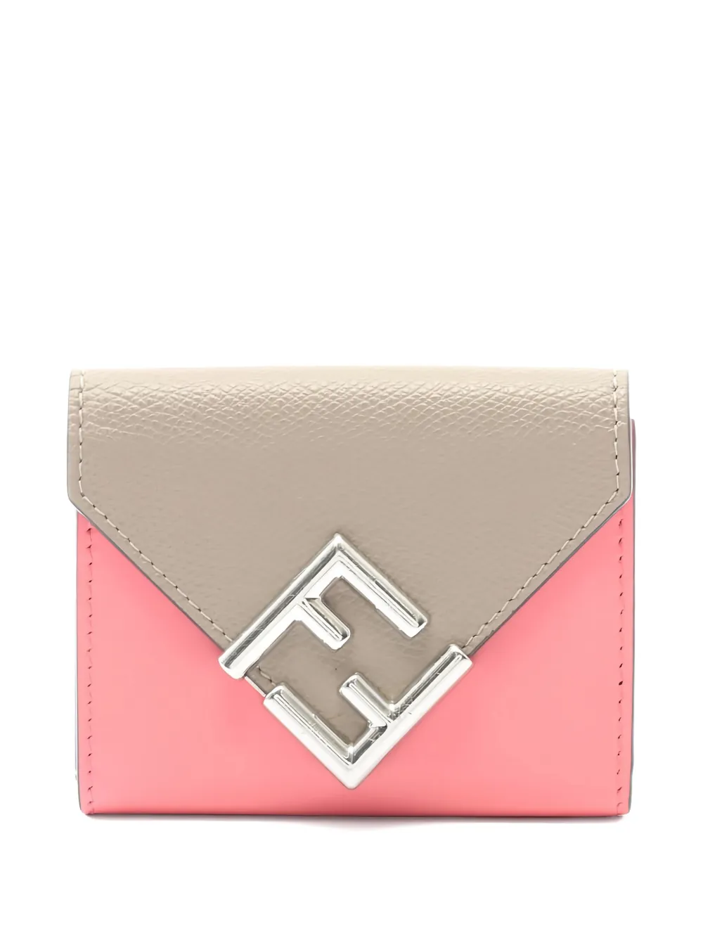 Fendi Pre-Owned FF-plaque leather wallet - Rosa
