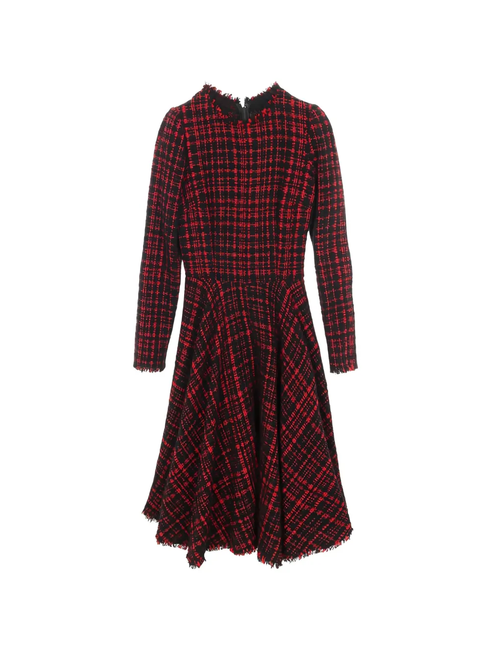 Dolce & Gabbana Pre-Owned tweed long-sleeve dress - Rosso