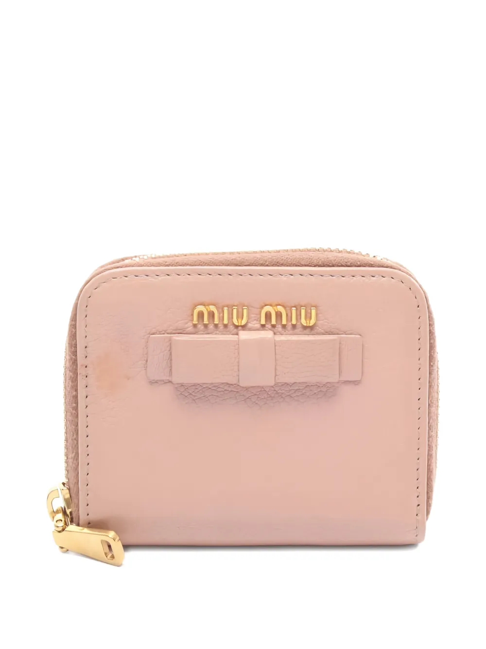 Miu Miu Pre-Owned 2000s ribbon zip wallet - Rosa