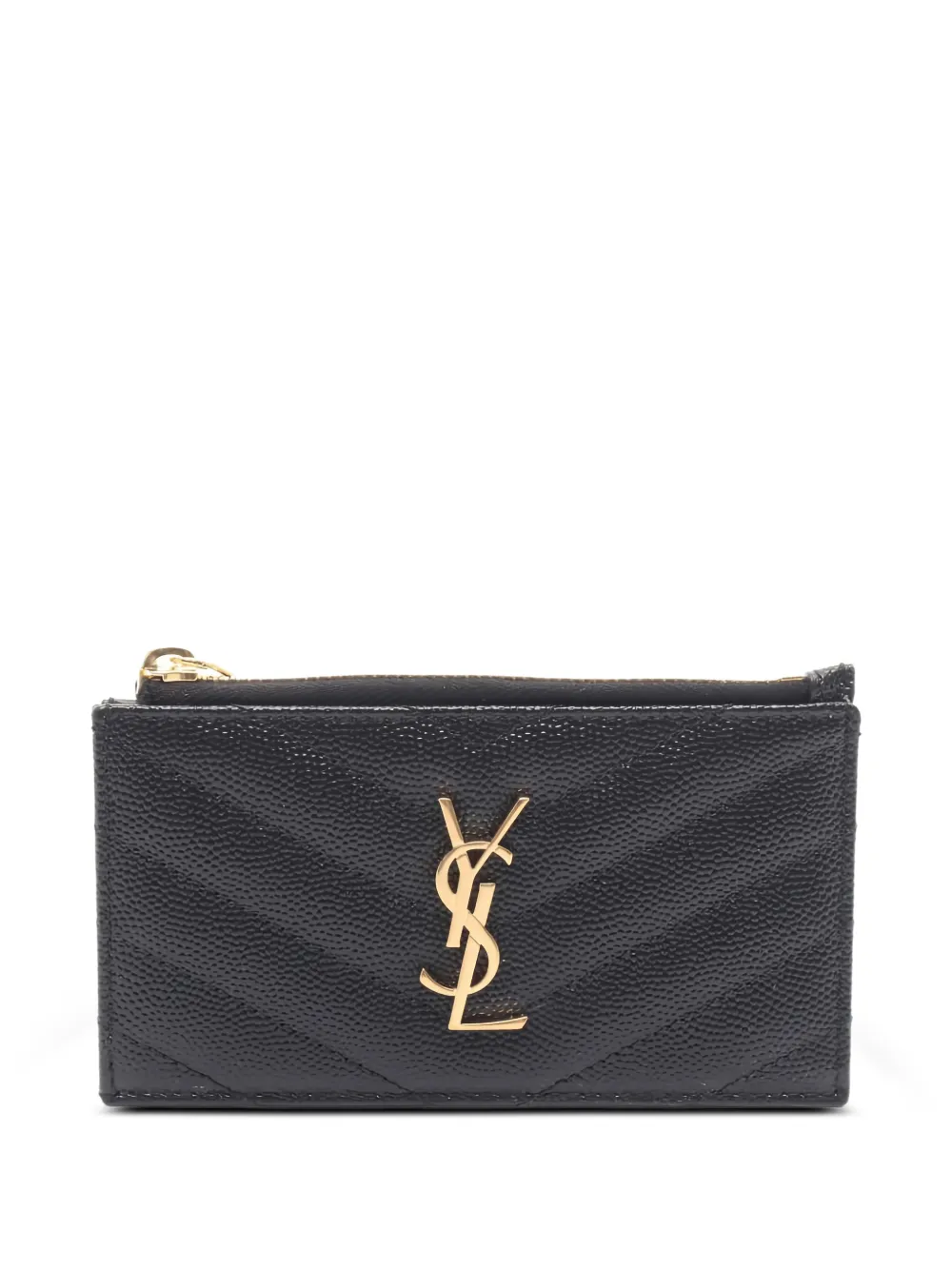 Saint Laurent Pre-Owned 2020s monogram zip card case - Nero