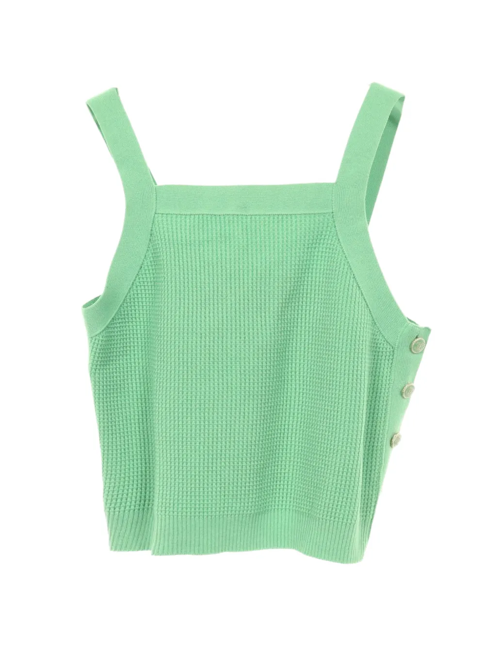 CHANEL Pre-Owned Top con bottoni 1986-1988 - Verde
