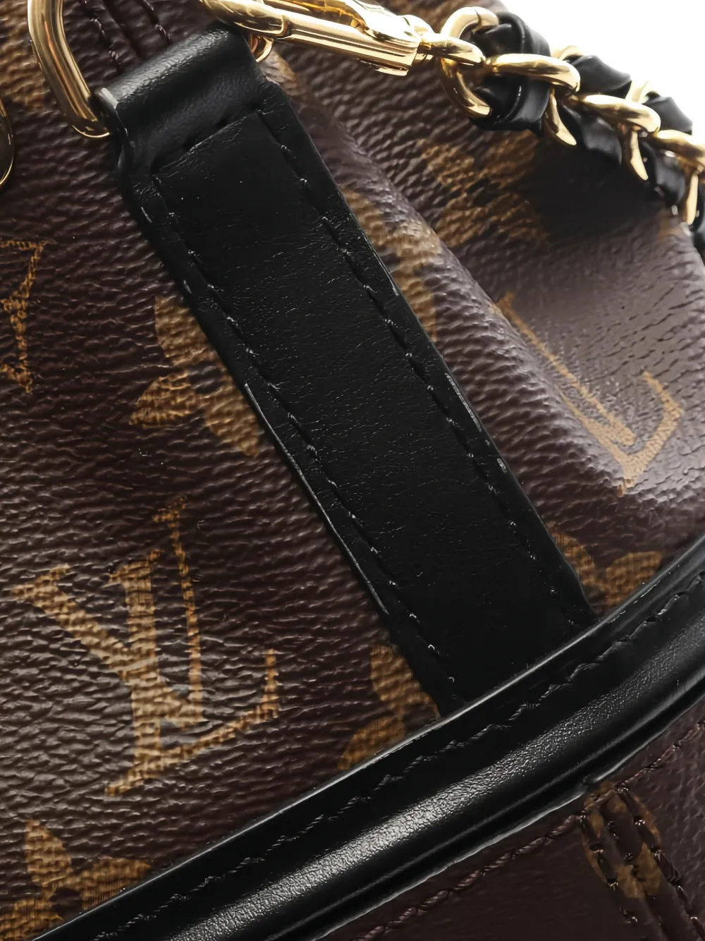 Kanoe Monogram-Pattern Chain-Strap Bucket Bag