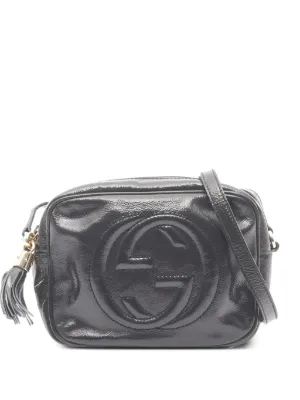 Gucci Pre-Owned 00s Interlocking G Leather Shoulder Bag | Blue