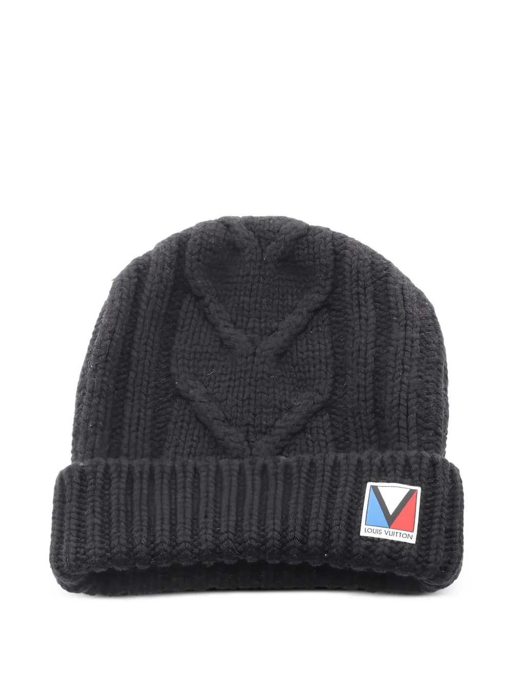 Louis Vuitton Pre-Owned 2014 cable-knit beanie hat - Nero
