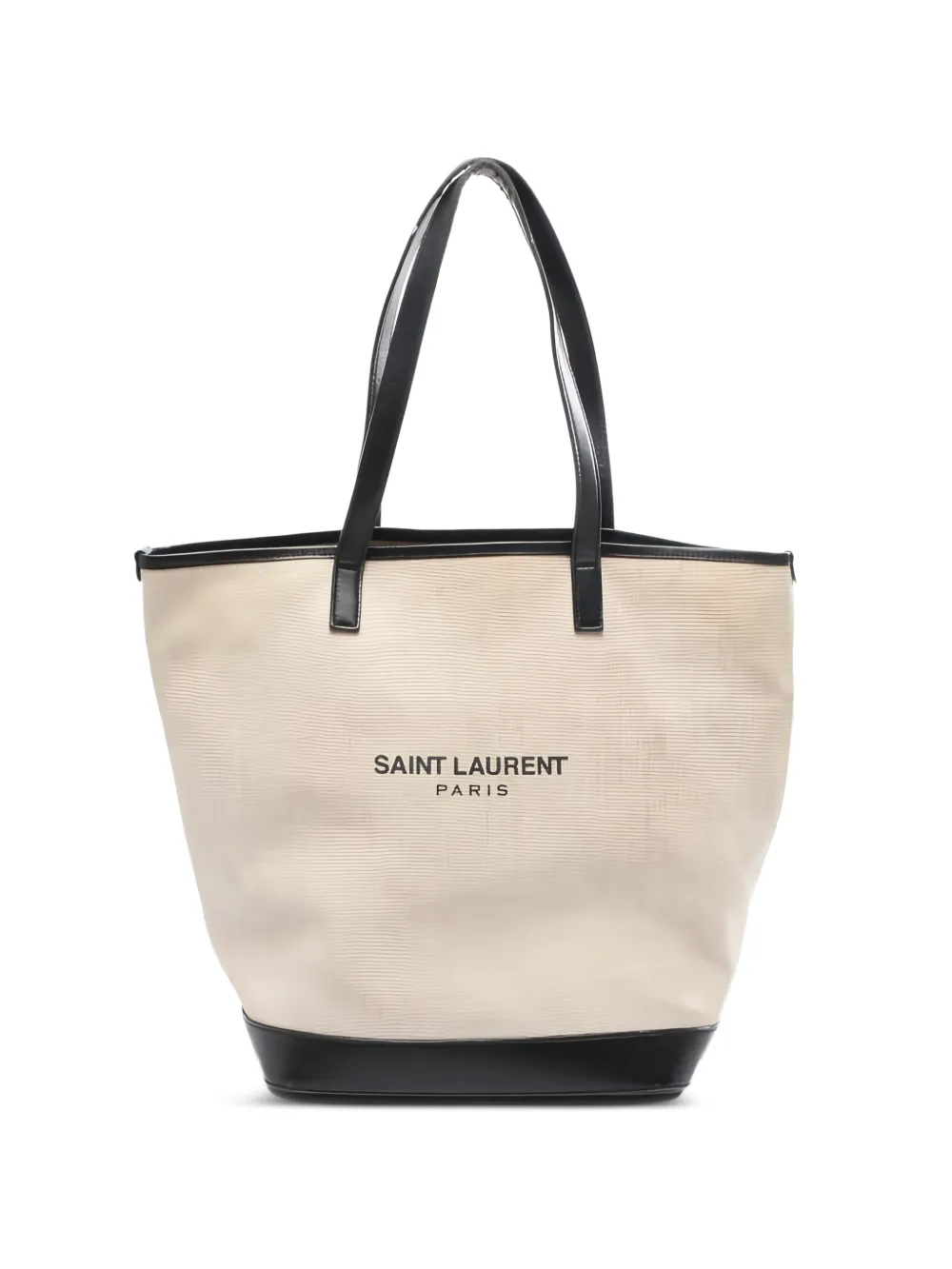 Saint Laurent Pre-Owned 2000s logo-lettering tote bag - Toni neutri
