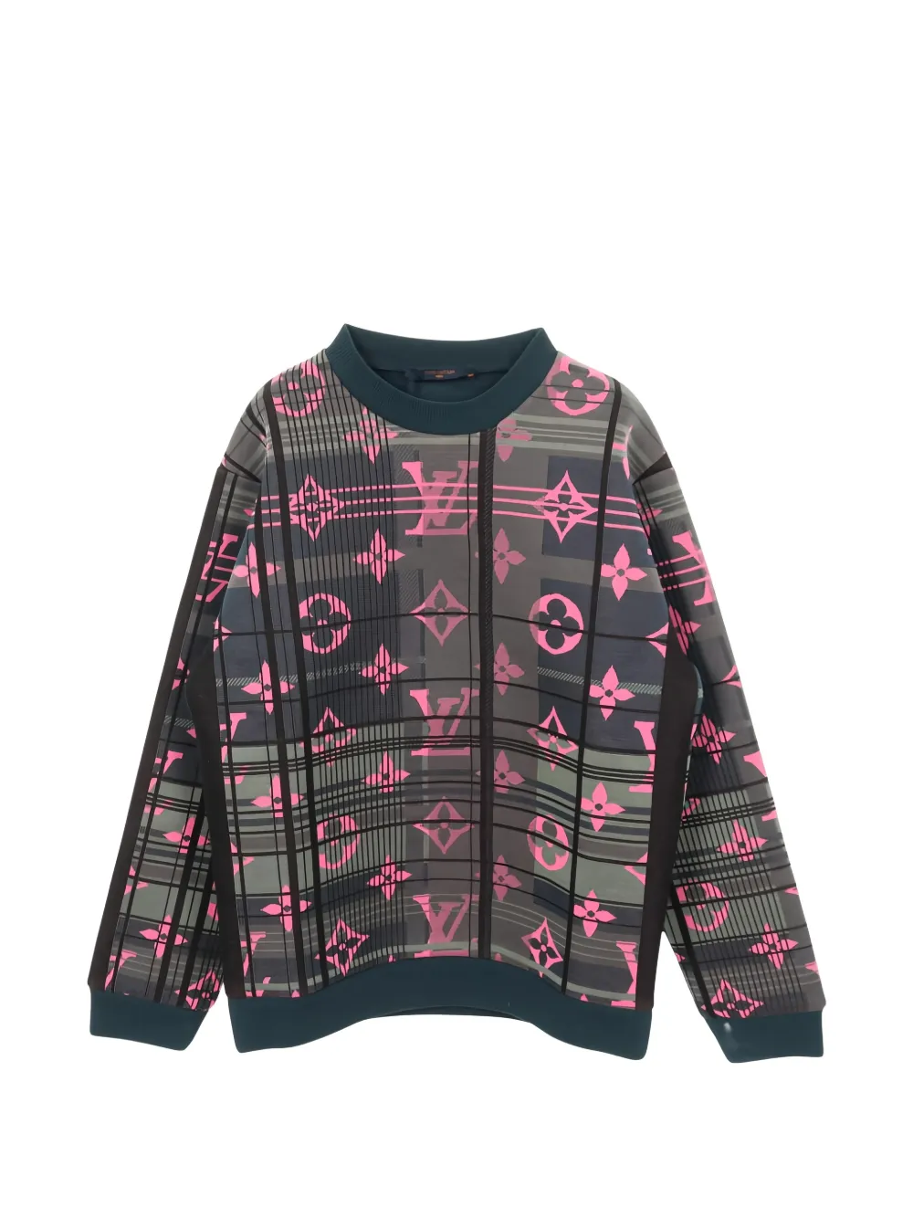 Louis Vuitton Pre-Owned monogram-pattern crew-neck sweatshirt - Grau
