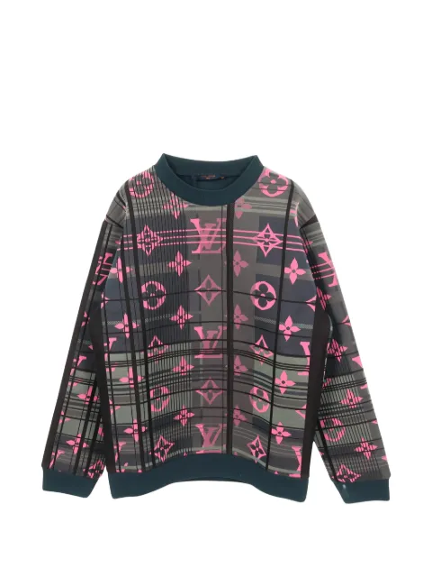 Louis Vuitton Pre-Owned monogram-pattern crew-neck sweatshirt