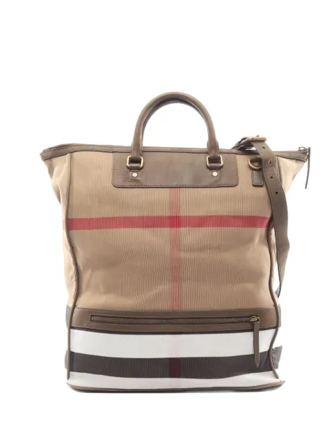 Burberry Pre-Owned ternet tote i læder fra 00'erne