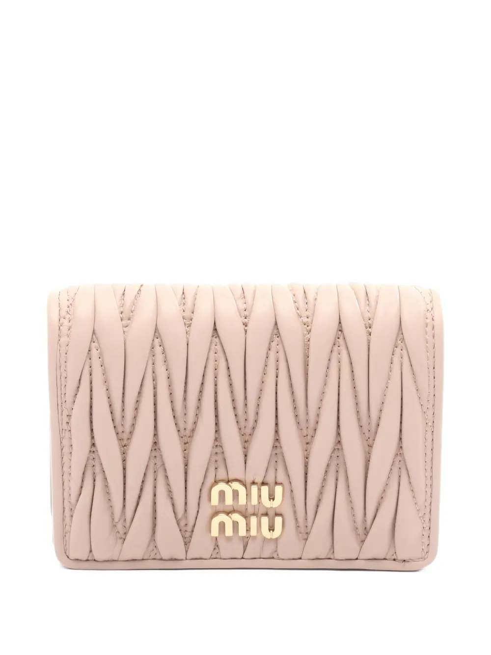 Miu Miu Pre-Owned 2020s matelassé bi-fold wallet - Rosa