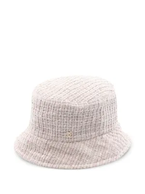 CHANEL Pre-Owned 1986-1988 Coco Mark Tweed Casquette Hat  display picture 3