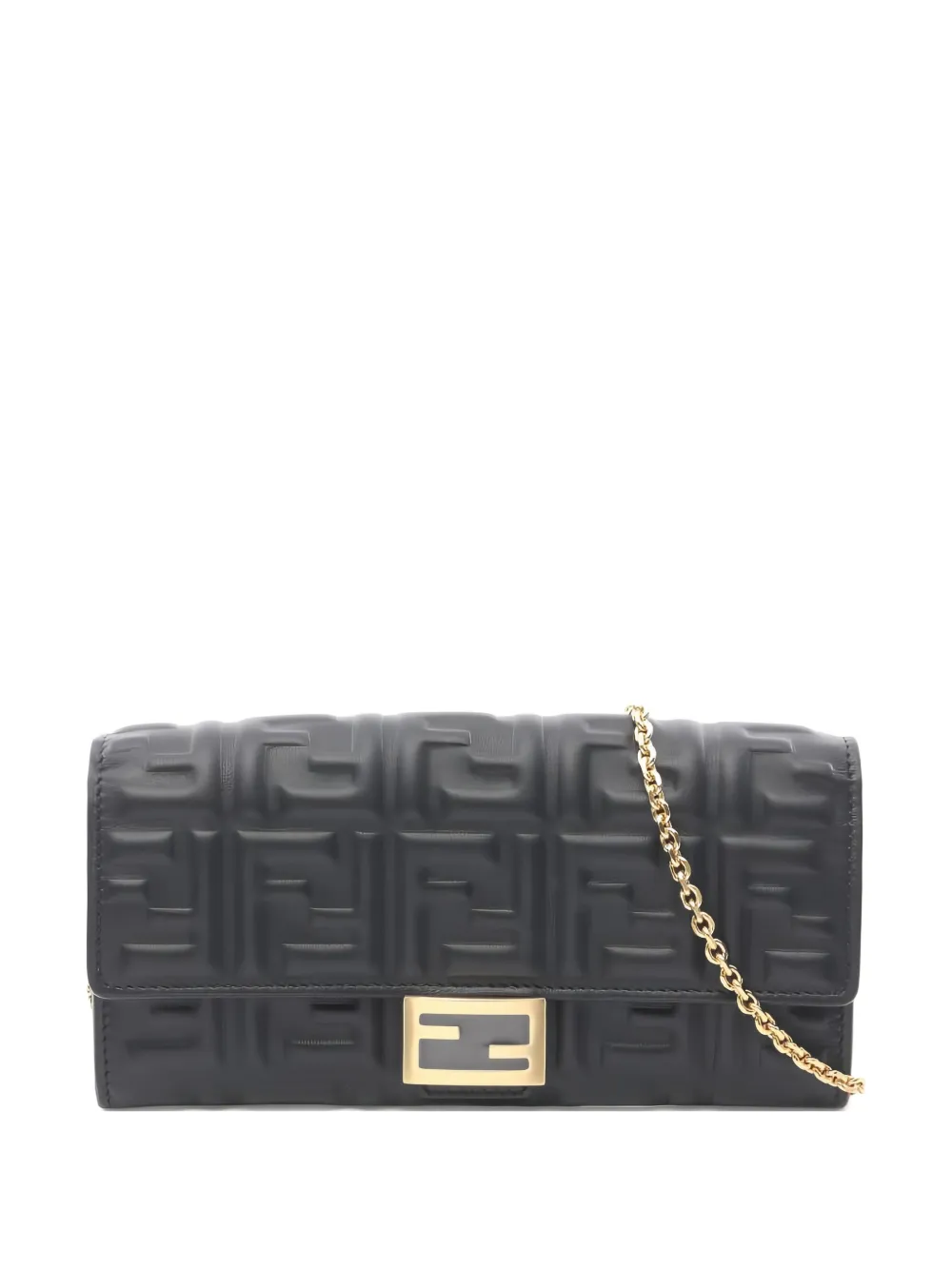 Fendi Pre-Owned 2020s embossed clutch bag - Nero