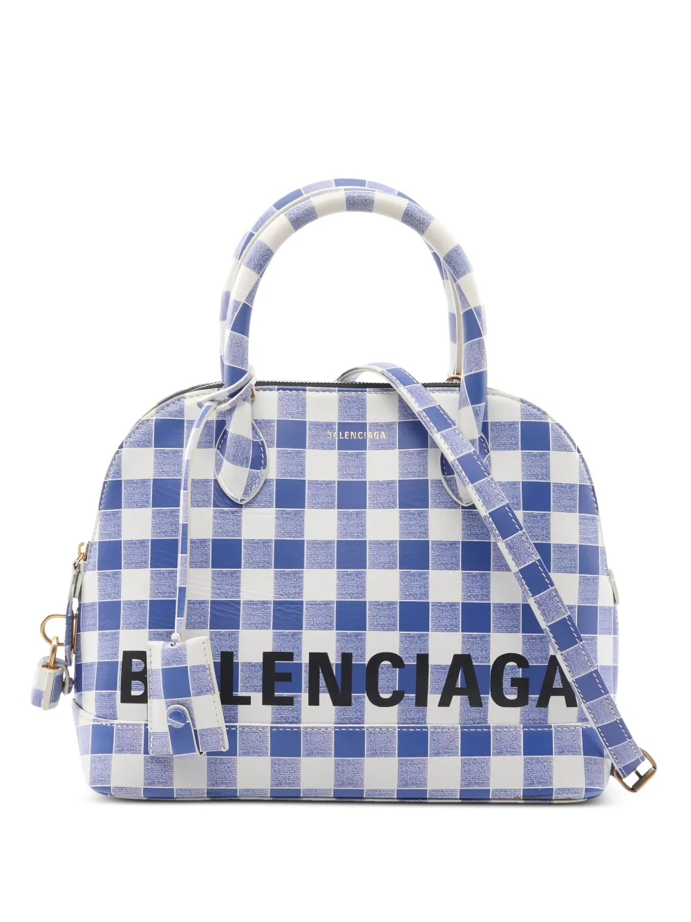 Balenciaga Pre-Owned 2010s Ville checked tote bag - Blu