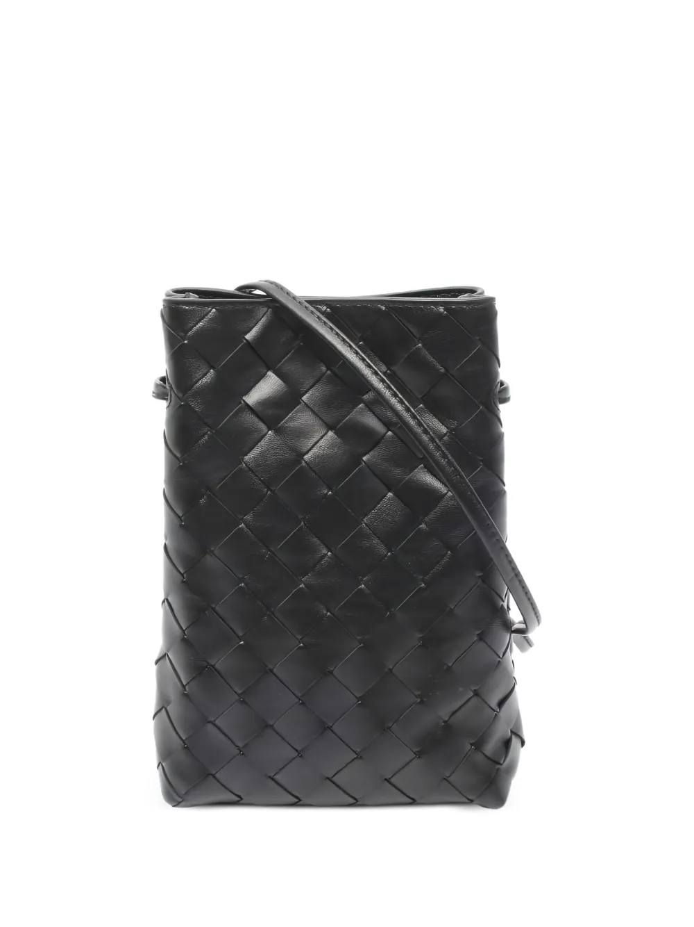 Bottega Veneta Pre-Owned 20s intrecciato leather shoulder bag - Nero