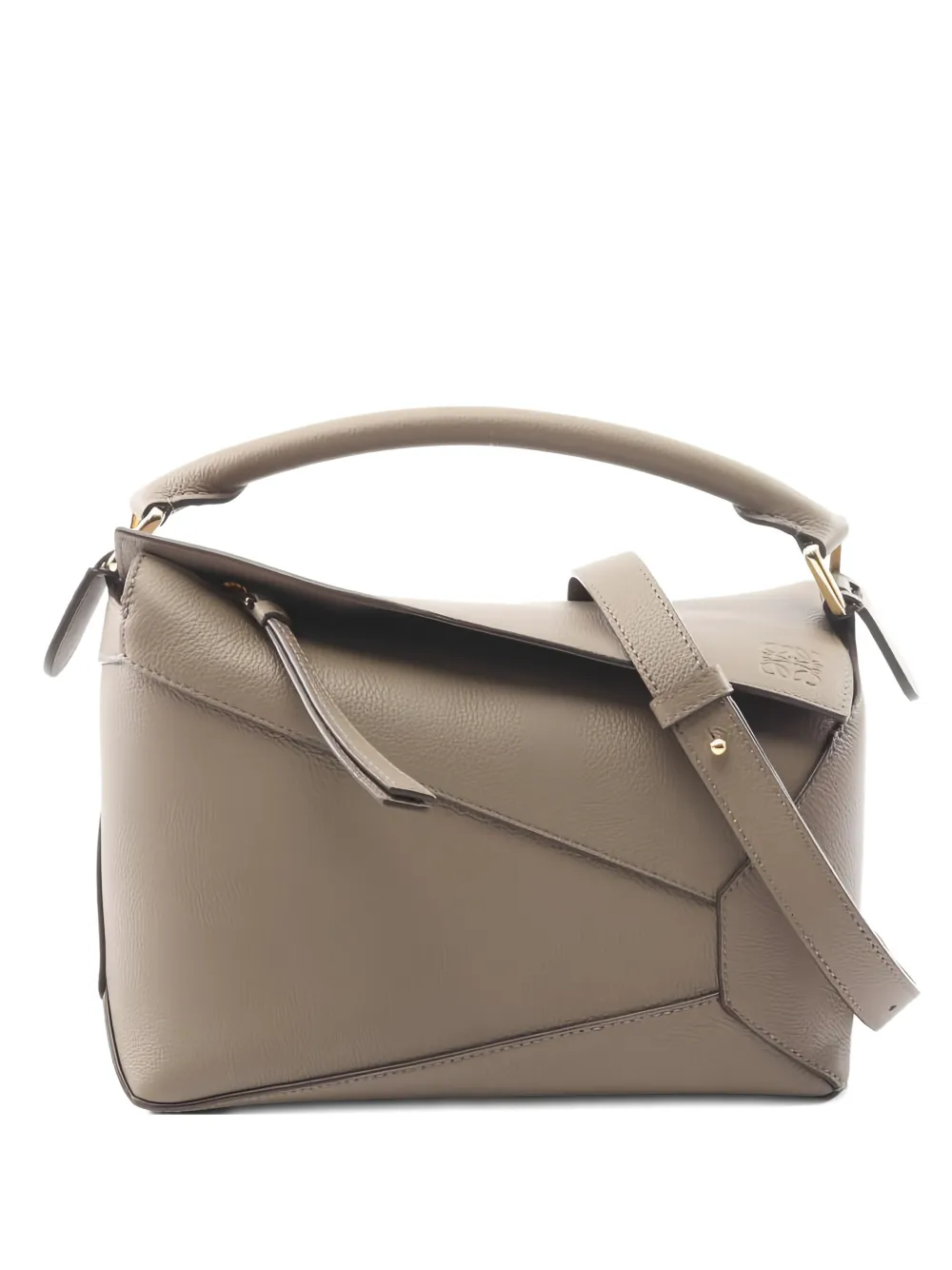 Loewe Pre-Owned 2020s small Puzzle Edge leather tote bag - Toni neutri