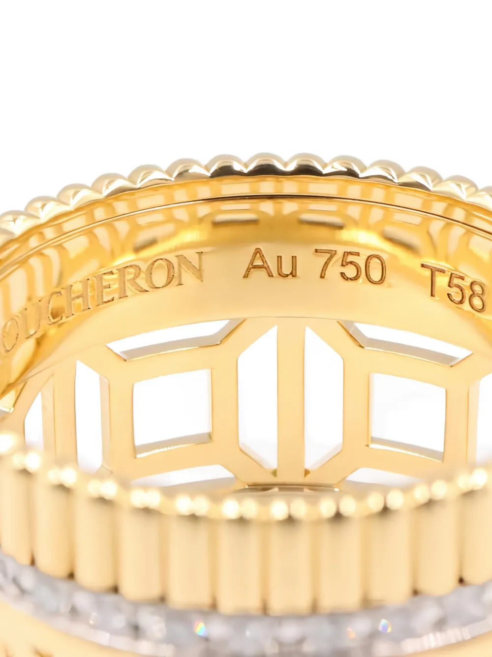  Boucheron Pre-owned 2010s Diamond Geometric Ring - Gold 