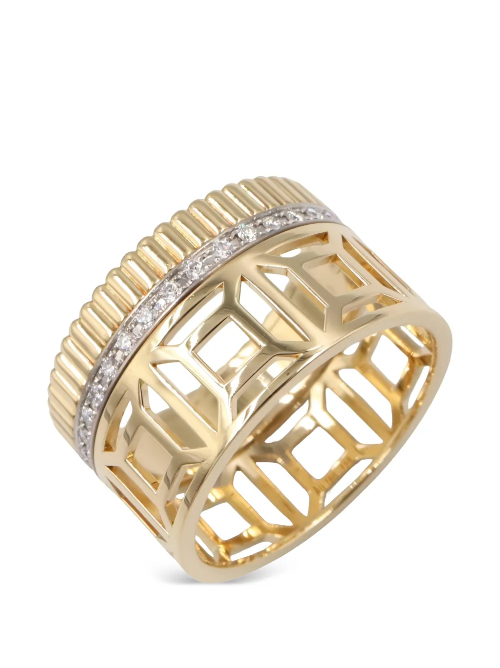  Boucheron Pre-owned 2010s Diamond Geometric Ring - Gold 