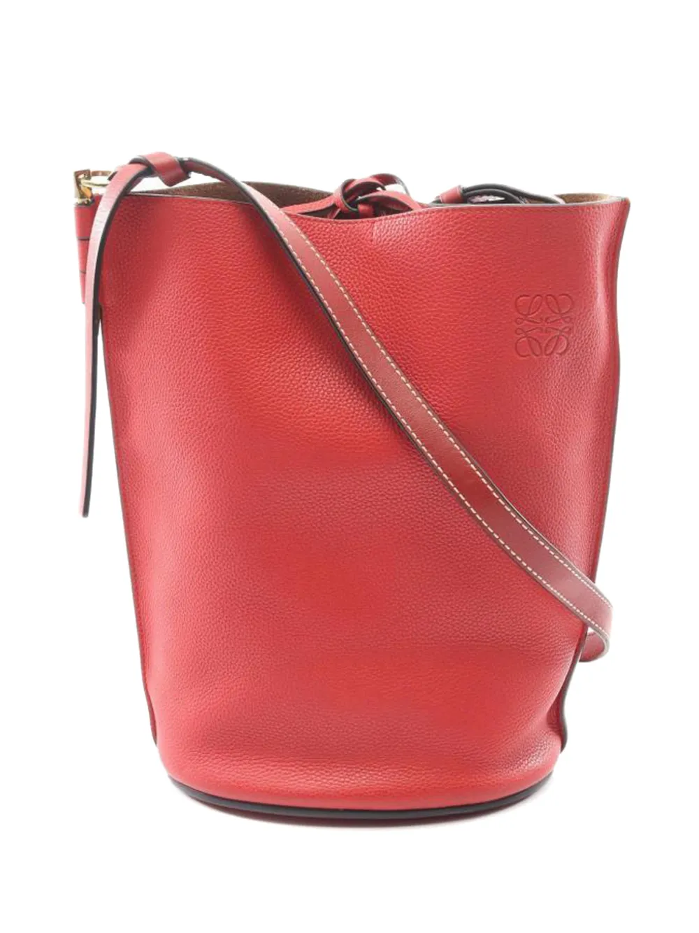 Loewe Pre-Owned 2000s Gate Anagram bucket bag - Rosso