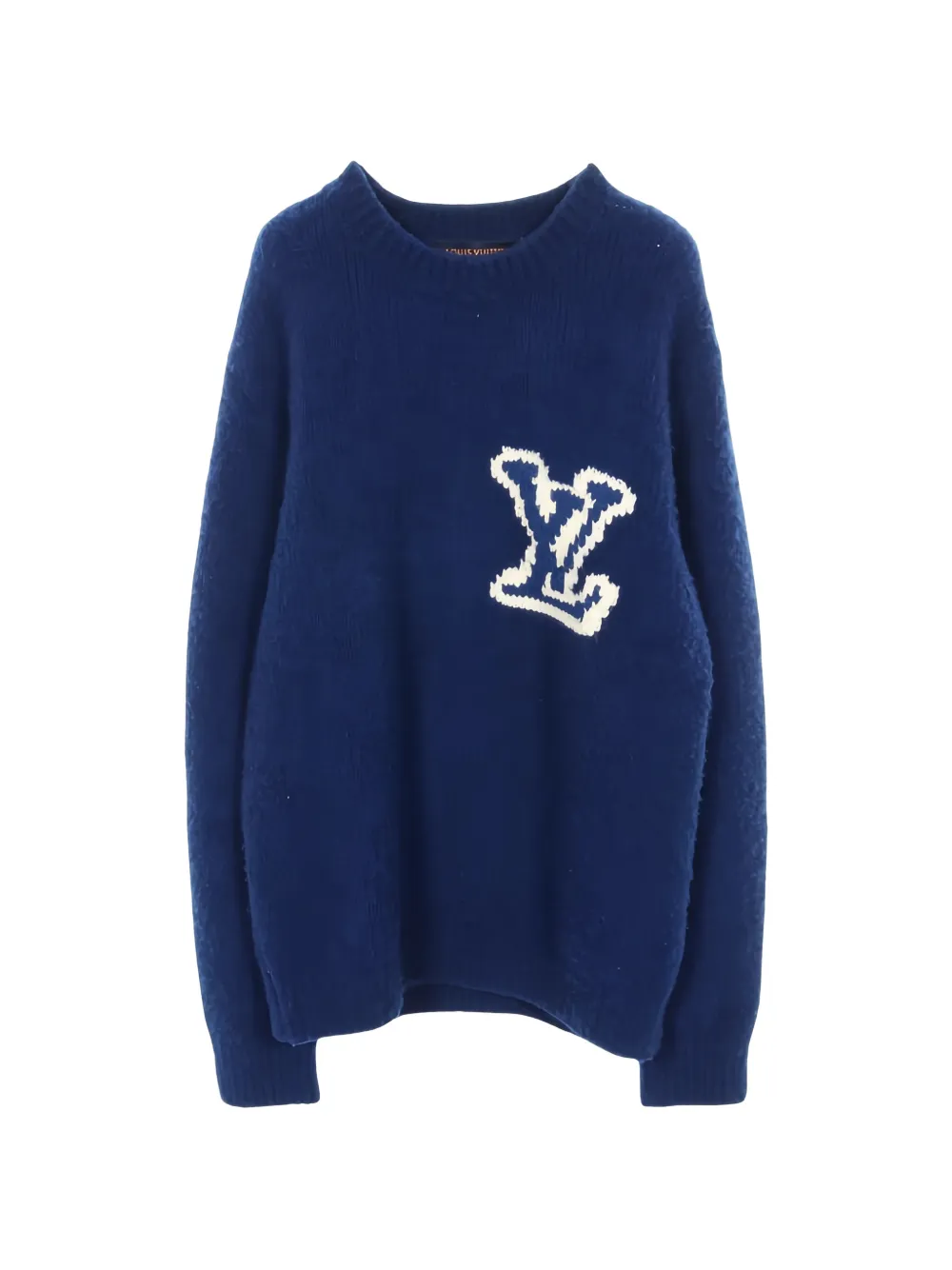 Louis Vuitton Pre-Owned 2010s LV-Intarsia crew-neck sweater - Blu