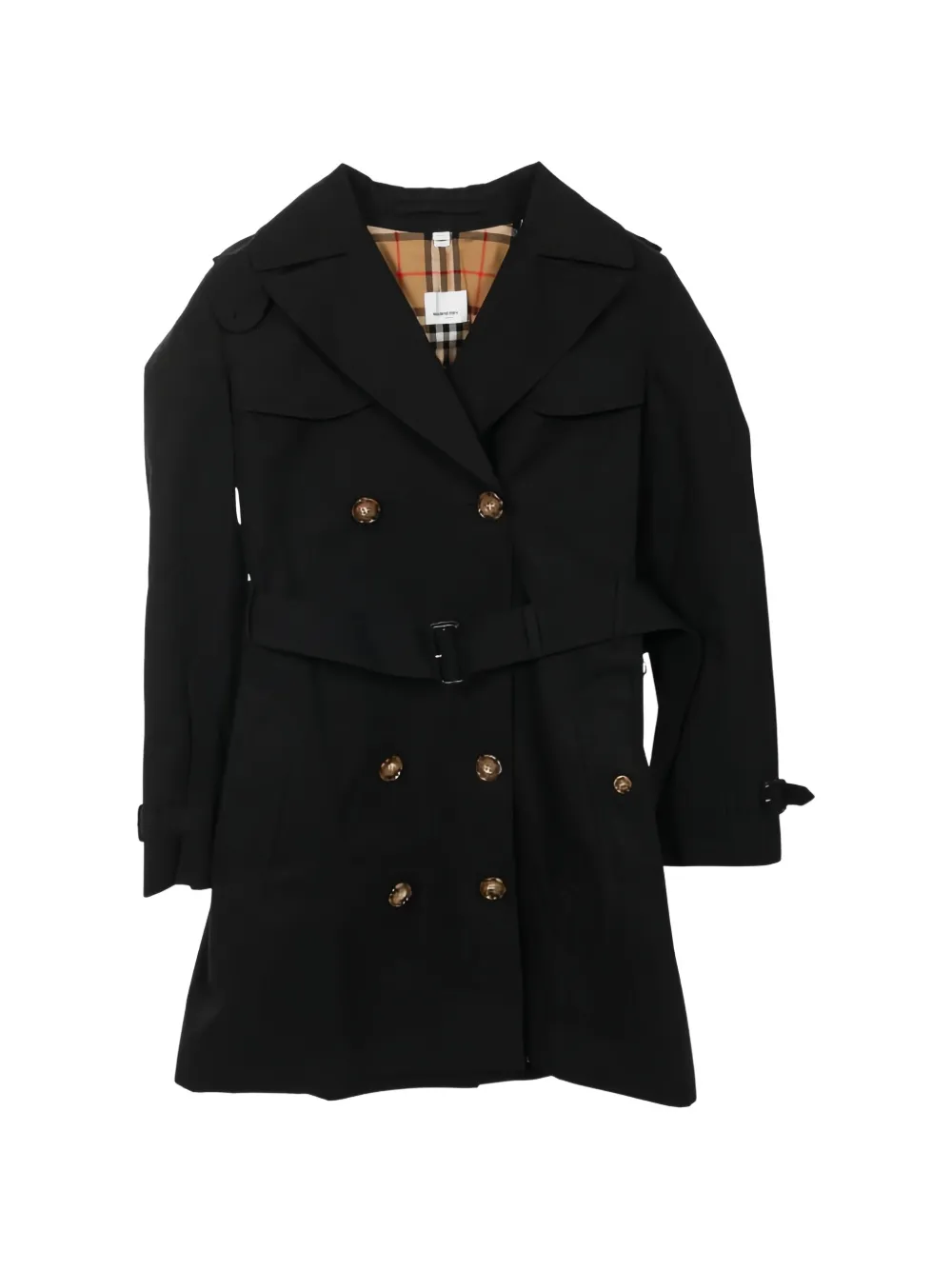 Burberry Pre-Owned cotton button trench coat - Nero