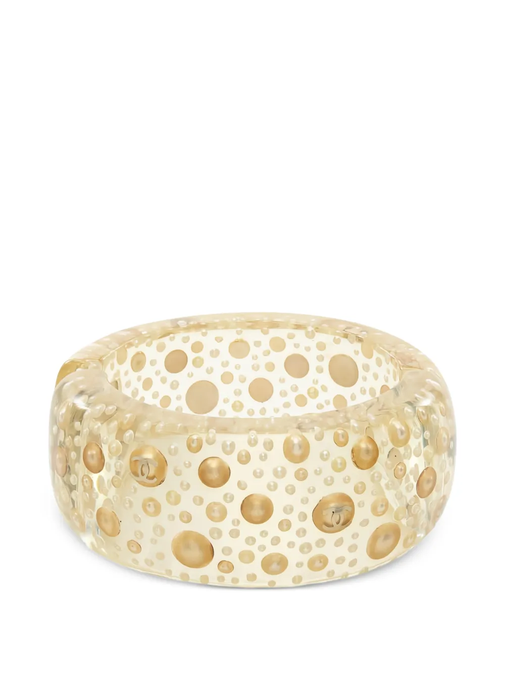 CHANEL Pre-Owned 1986-1988 logo-detail bangle bracelet - Toni neutri