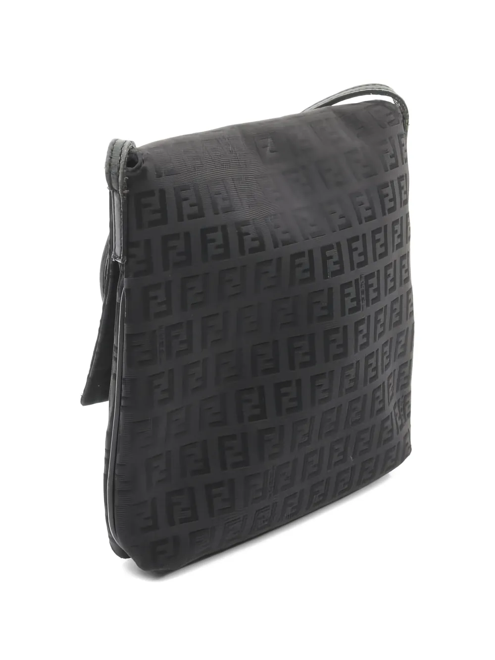  Fendi Pre-owned 2000 Zucchino Pattern Shoulder Bag - Black 