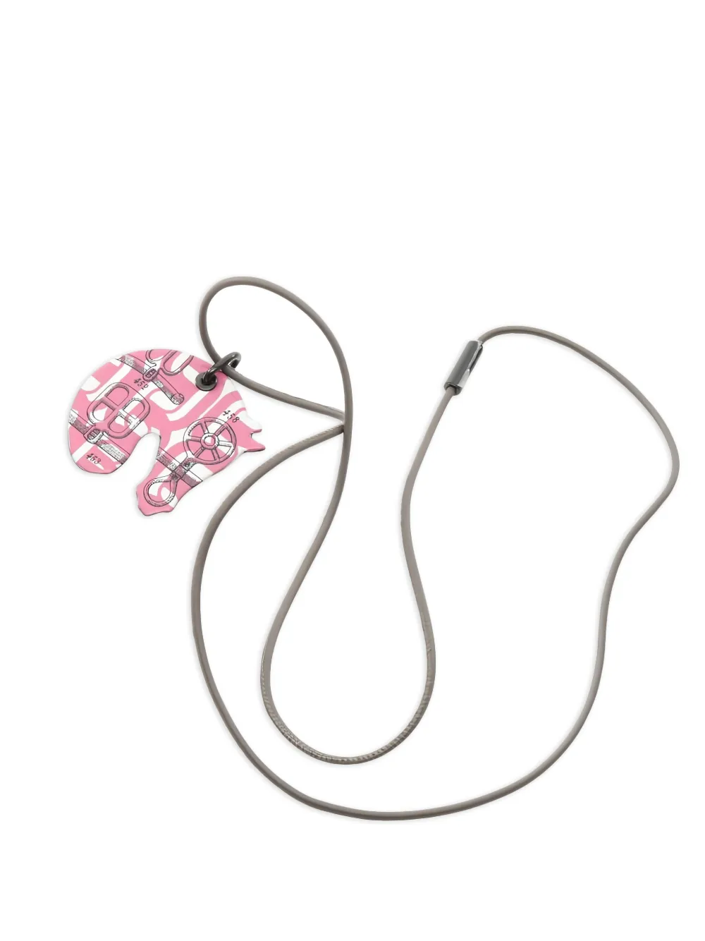 Hermès Pre-Owned Tattersall enamel necklace - Rosa