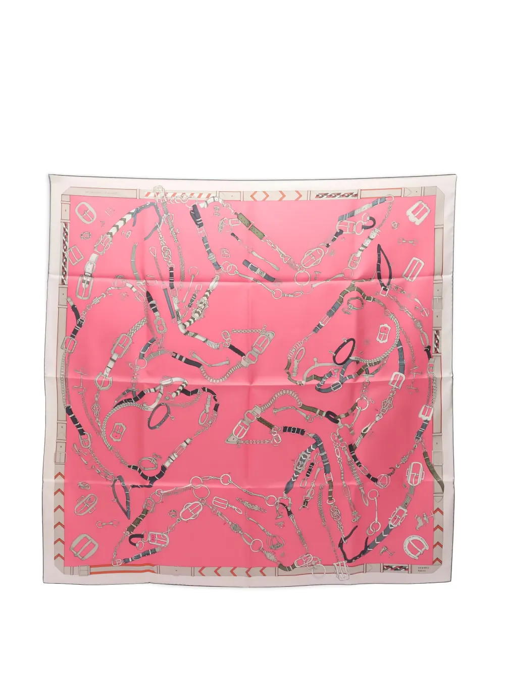Hermès Pre-Owned 2010s Carré 90 Les Chevaux Dechaines scarf - Rosa