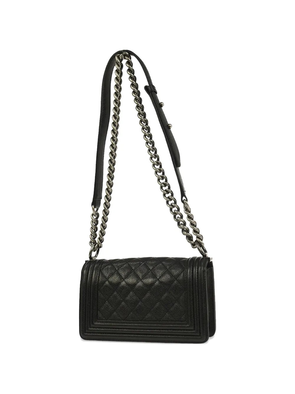  Chanel Pre-owned 2014 Boy Chanel Quilted Chain Shoulder Bag - Black 