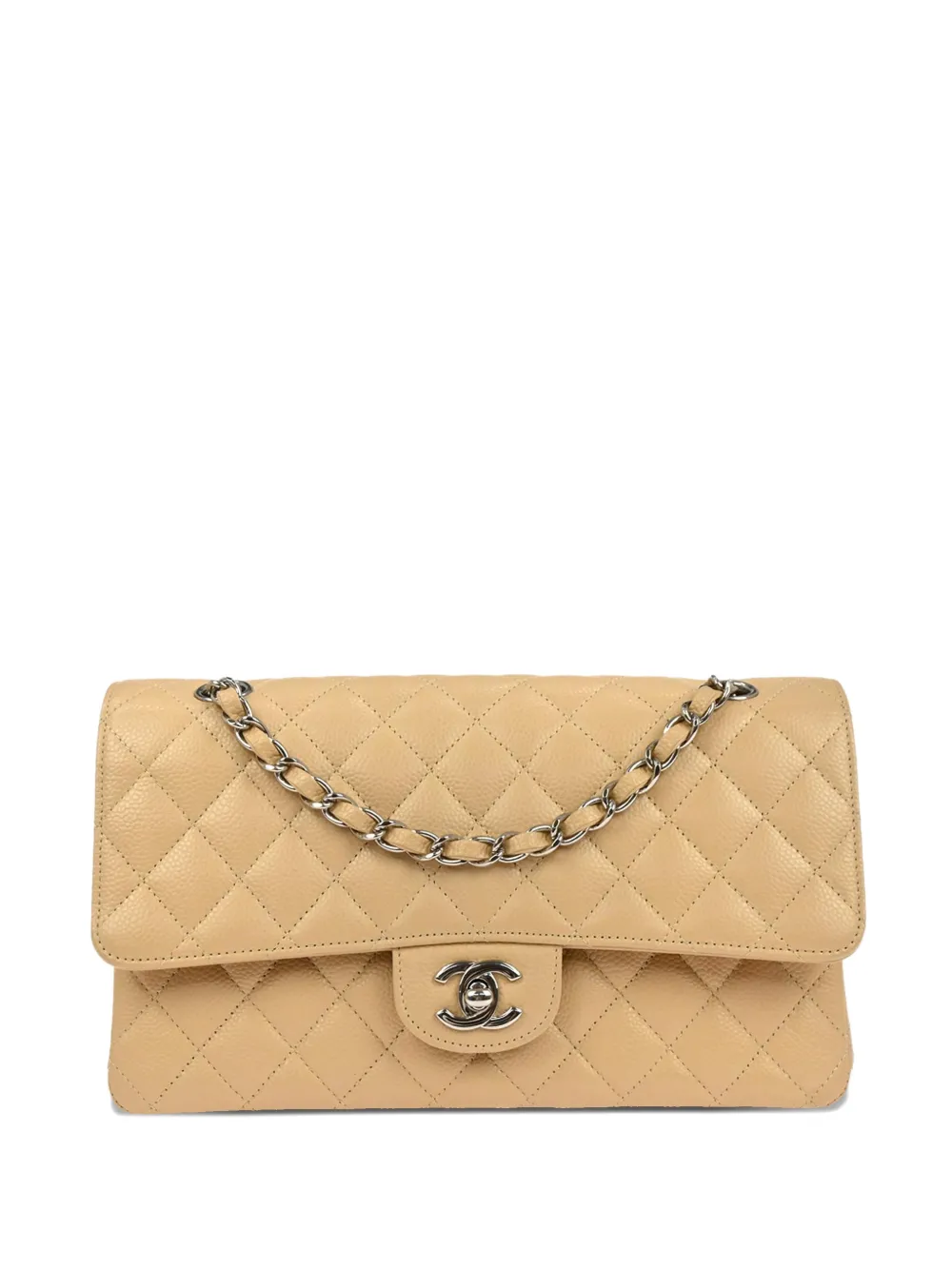 CHANEL Pre-Owned Borsa a spalla Classic Flap media 2014 - Toni neutri