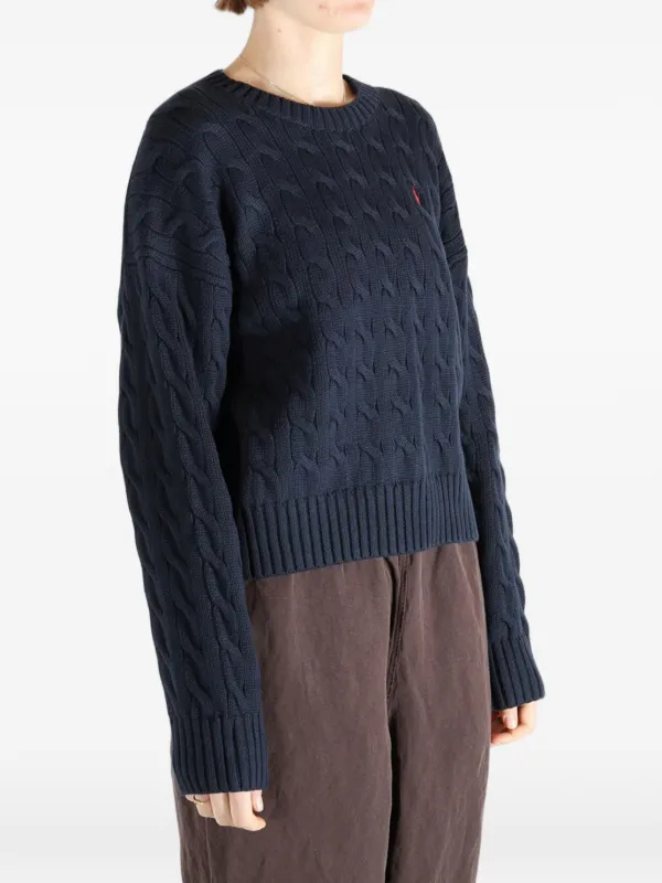 Polo Ralph Lauren ケーブルニット セーター | ブルー | FARFETCH JP