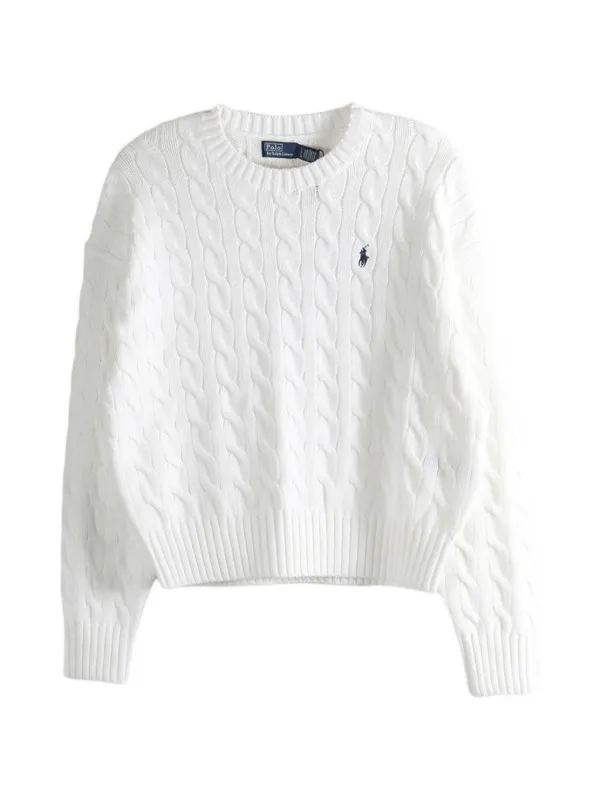 Polo Ralph Lauren ケーブルニット セーター ホワイト S Polo Ralph Lauren ケーブルニット セーター | ホワイト | FARFETCH JP