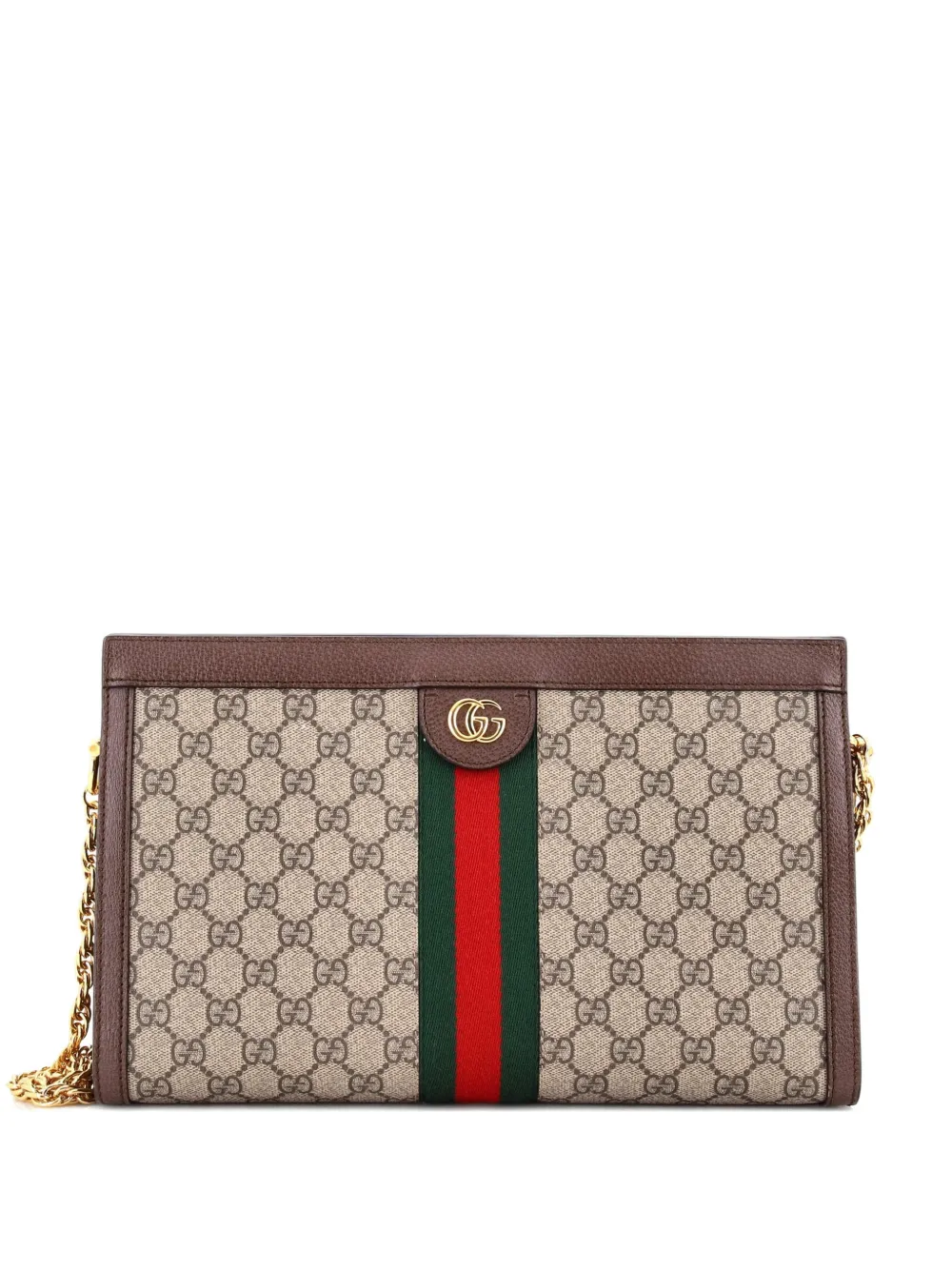 Gucci Pre-Owned Ophidia Chain GG Coated Canvas Medium shoulder bag - Marrone