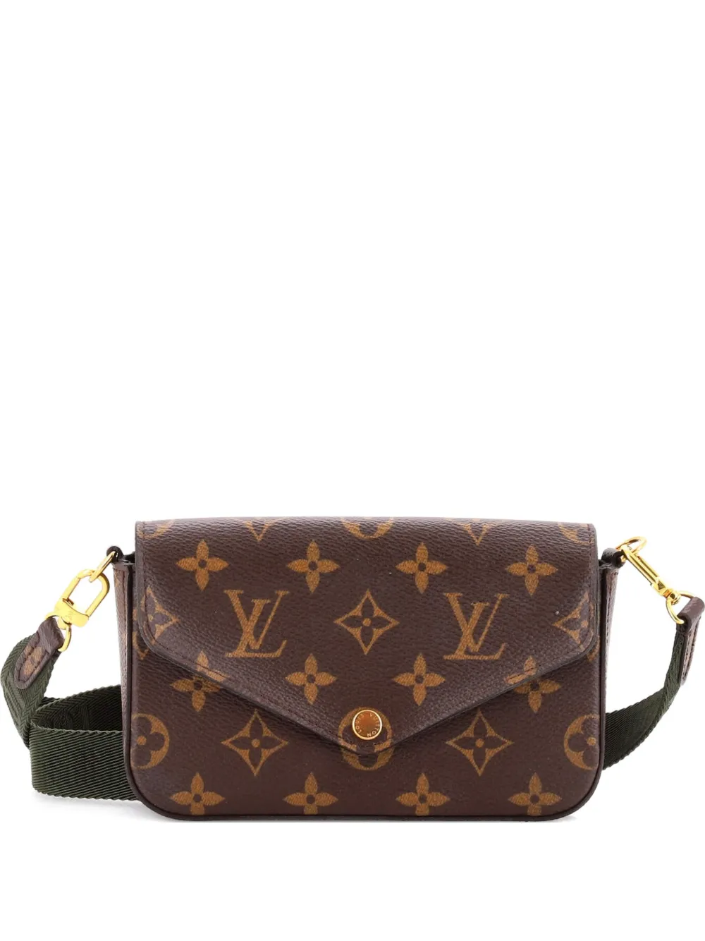 Louis Vuitton Pre-Owned Felicie Strap & Go Handbag Monogram Canvas crossbody bag - Marrone