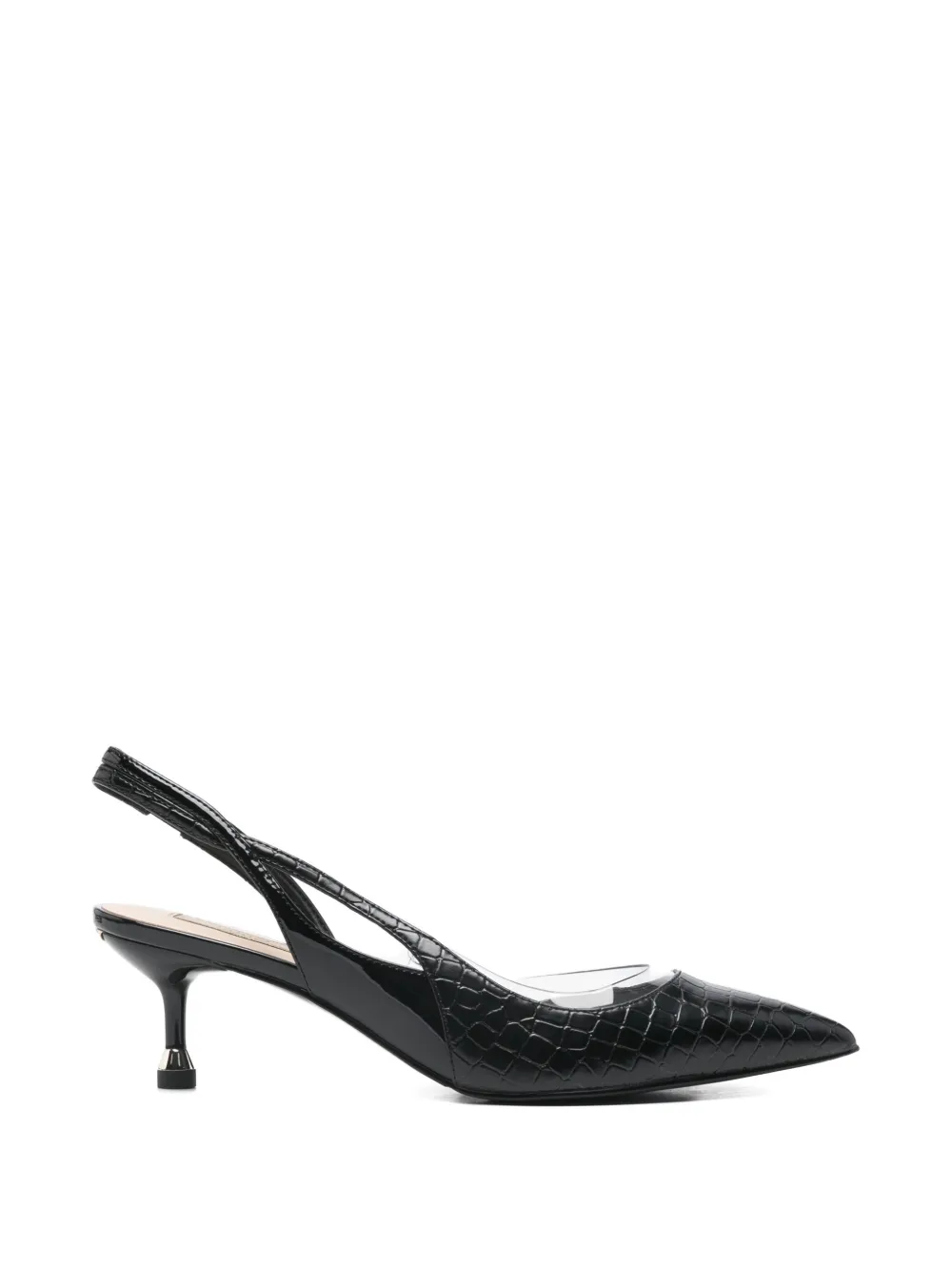 LIU JO chanel crocodile effect pumps - White