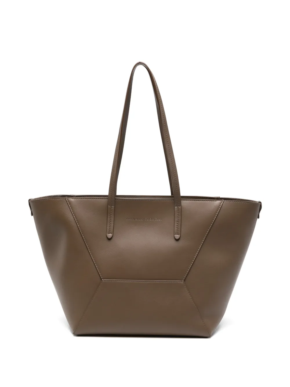 Brunello Cucinelli Borsa tote con inserti - Marrone
