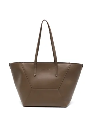 Brunello Cucinelli logo-detail Shoulder Bag | Brown | FARFETCH JO