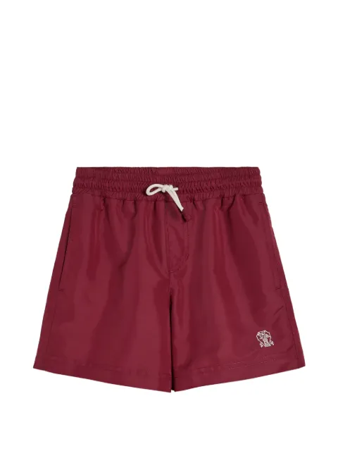 Brunello Cucinelli Kids nylon swim shorts with logo