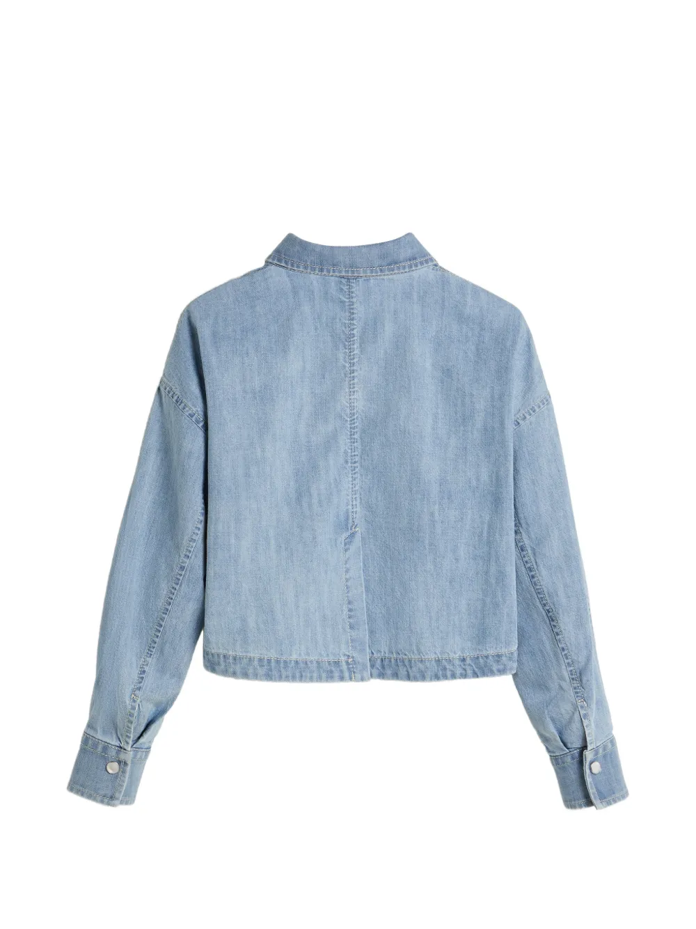  Brunello Cucinelli Kids Monili-detailed Denim Shirt - Blue 