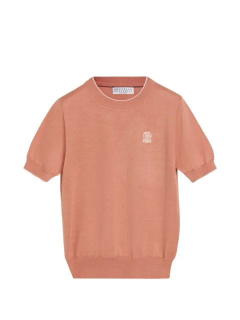 Brunello Cucinelli Kids cotton lightweight knit T-shirt with logo