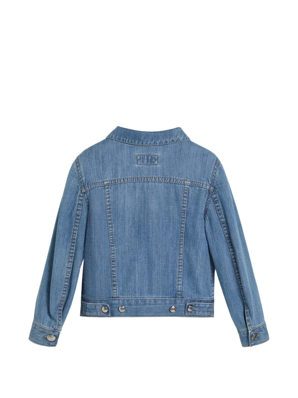 Brunello Cucinelli Kids Lichtgewicht spijkerjack met vier zakken Blauw