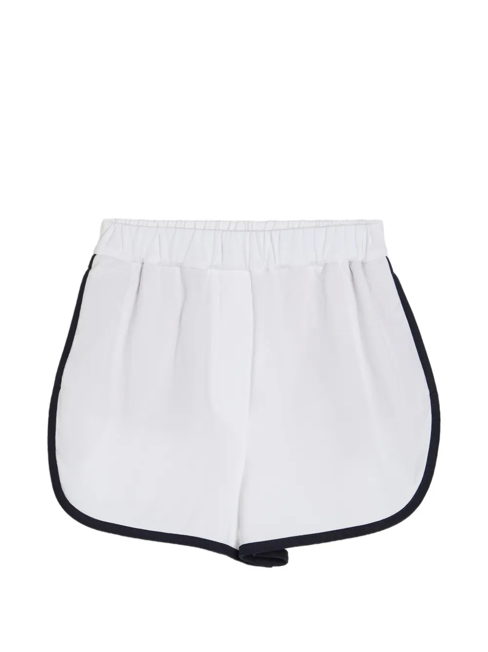 Brunello Cucinelli Kids contrast-trim jersey shorts - Bianco