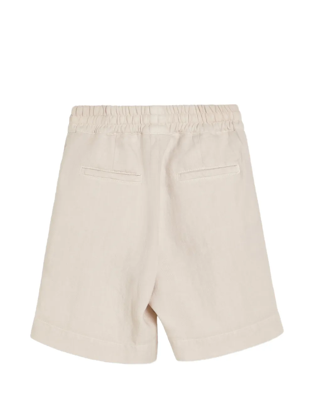 Brunello Cucinelli Kids Shorts met trekkoord en geverfd effect Beige