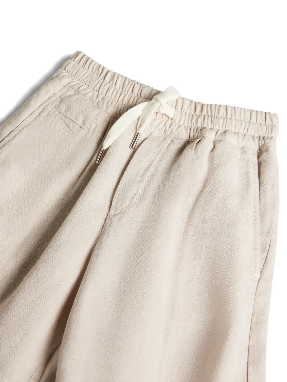 Brunello Cucinelli Kids Shorts met trekkoord en geverfd effect Beige