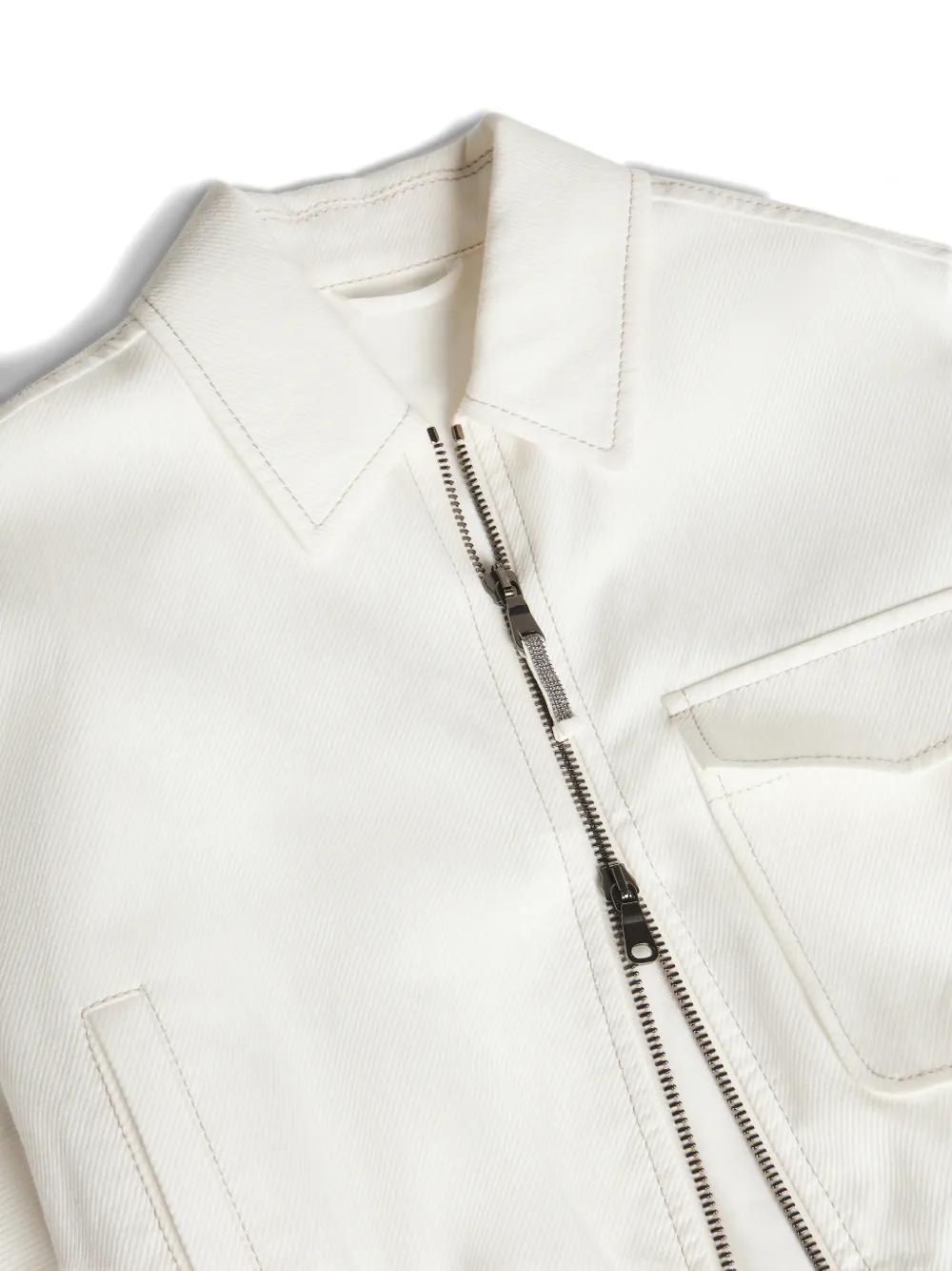 Brunello Cucinelli Kids Jack met diagonale laag van imitatielaag Wit
