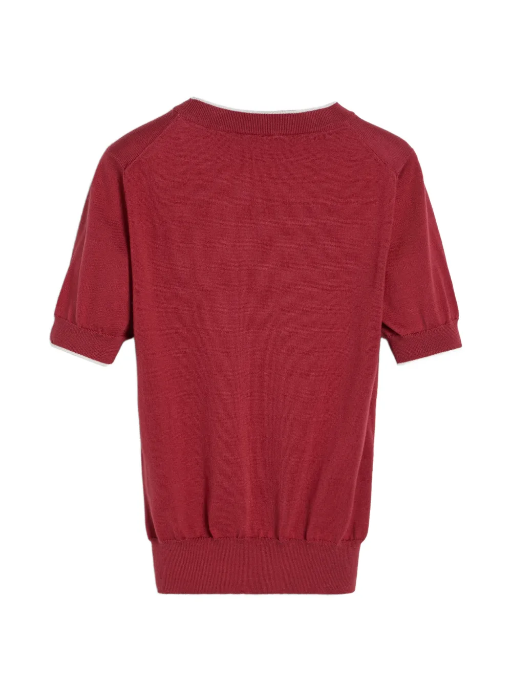 Brunello Cucinelli Kids Gebreid T-shirt met logo Rood
