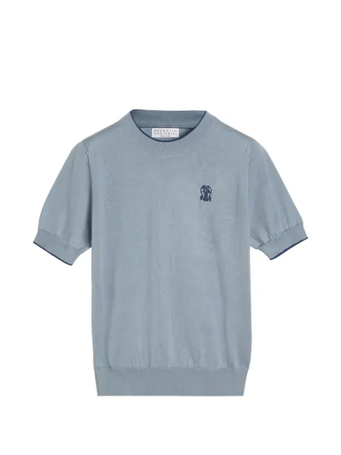 Brunello Cucinelli Kids cotton lightweight knit T-shirt with logo
