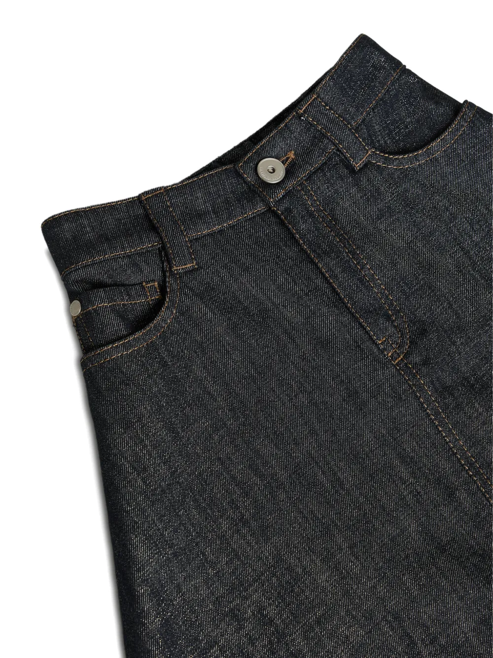Monili-Detailed Flared Denim Skirt