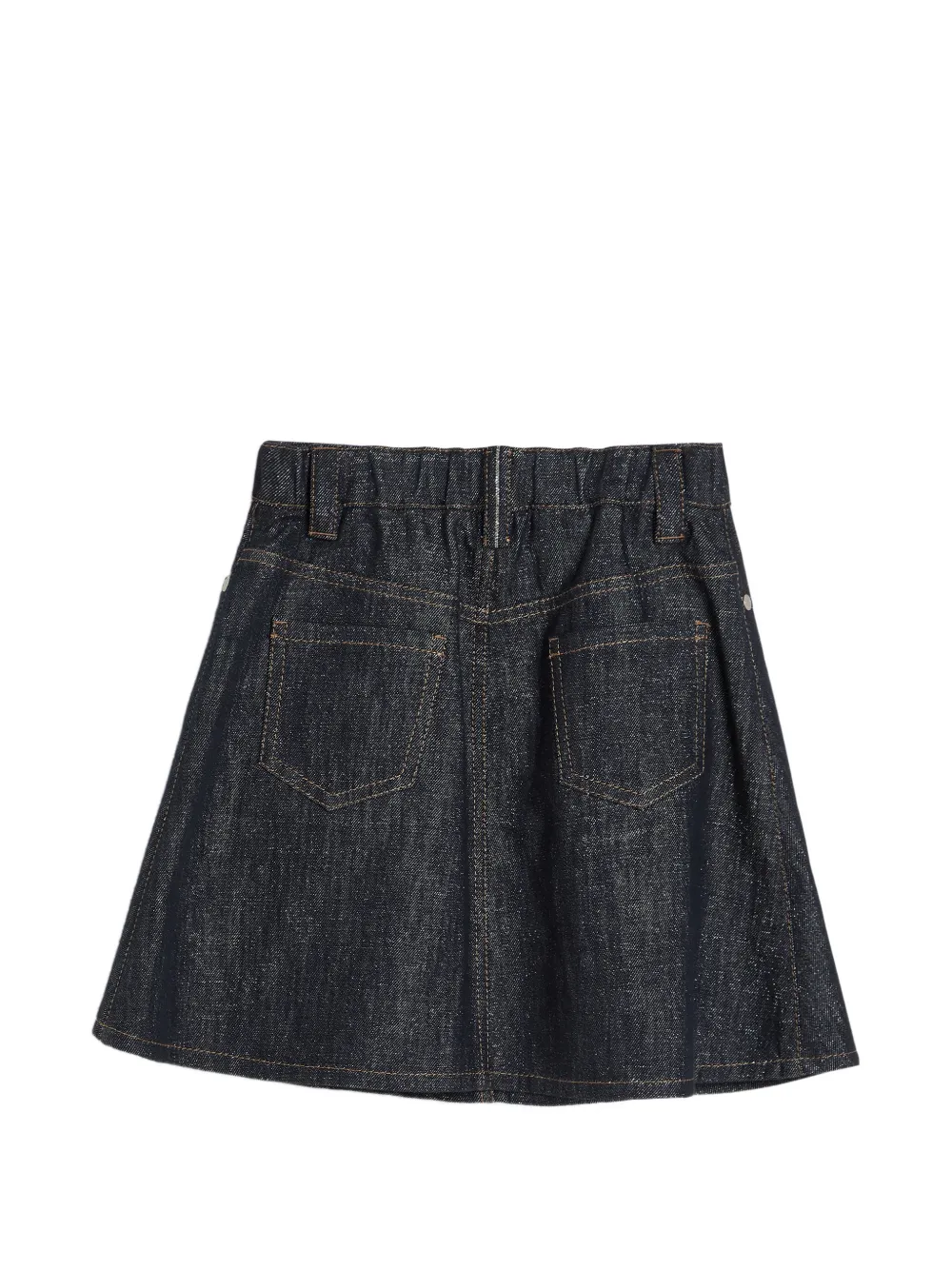 Monili-Detailed Flared Denim Skirt