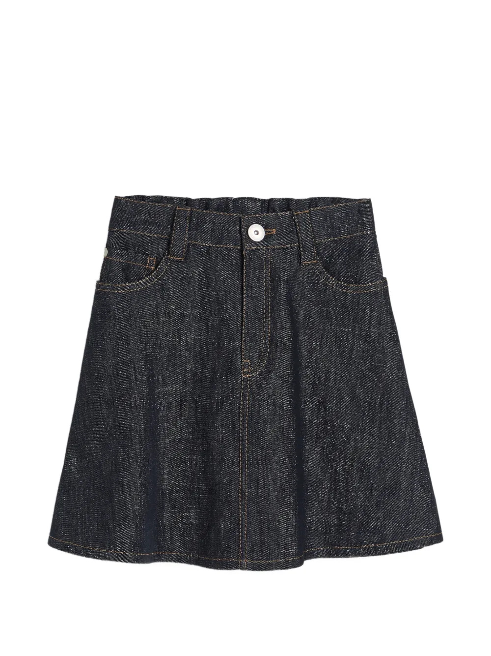 Brunello Cucinelli Kids Jeansrock mit Monili-Detail - Blau