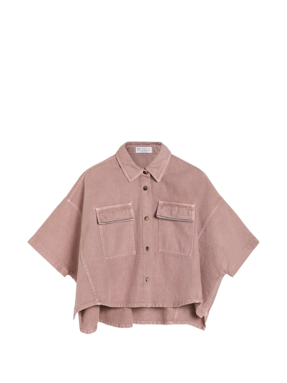 Brunello Cucinelli Kids Stückgefärbte Jacke - Rosa